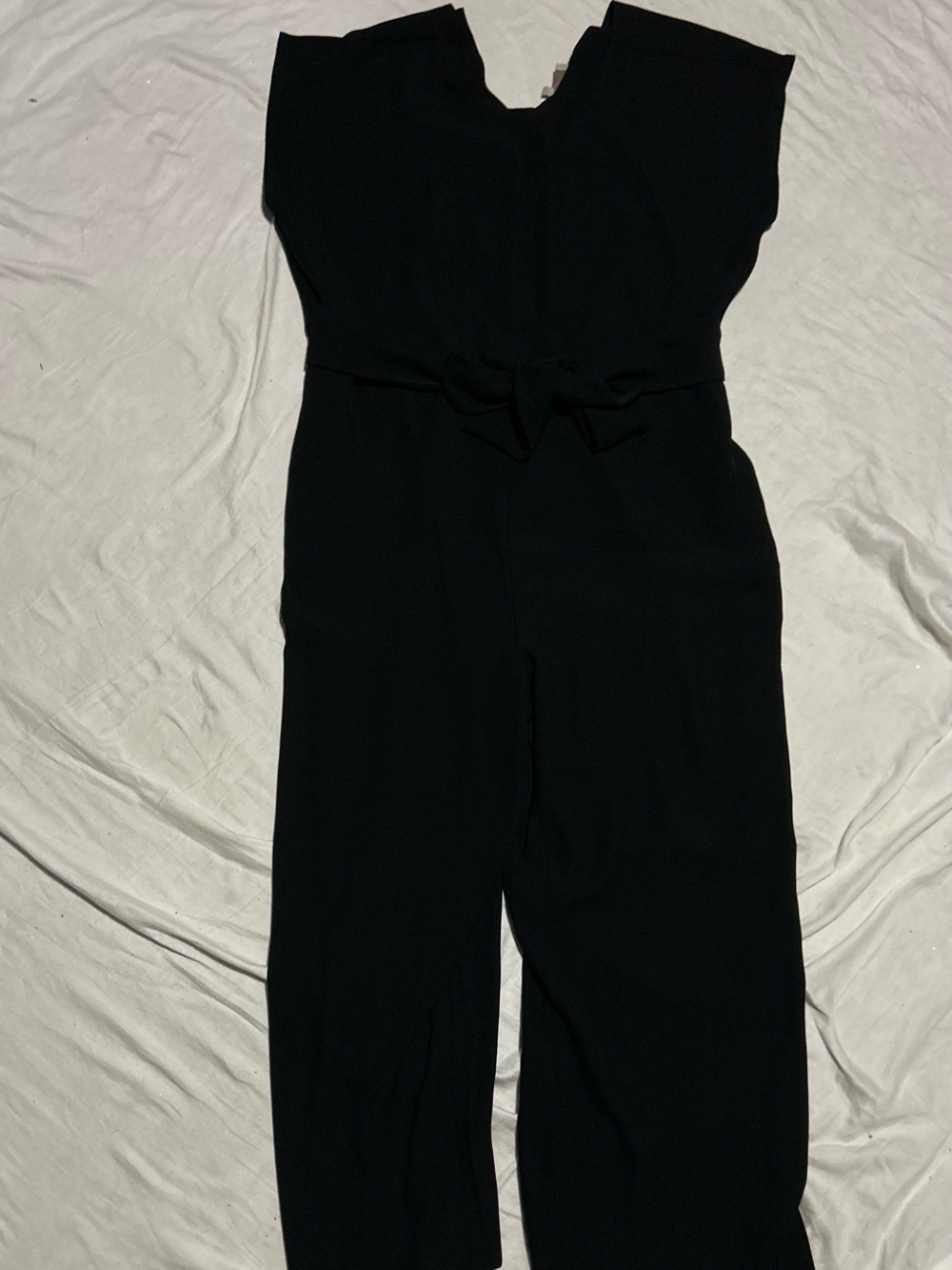 LOFT Women’s Black Jumpsuit with Tie Waist